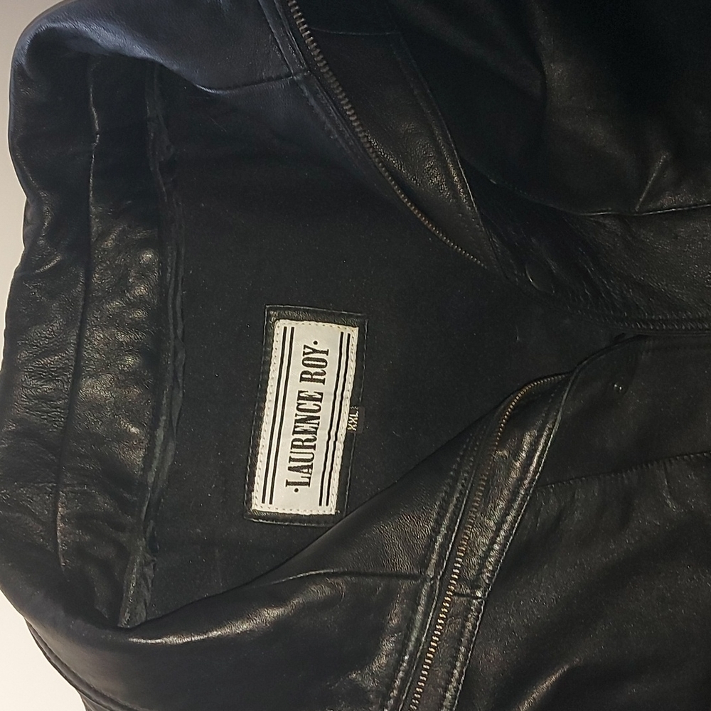 Laurence Roy leather jacket,  size XXL, winter lining,  lambskin, black
